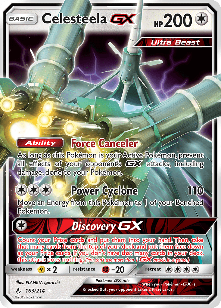 Celesteela-GX Pokémon card