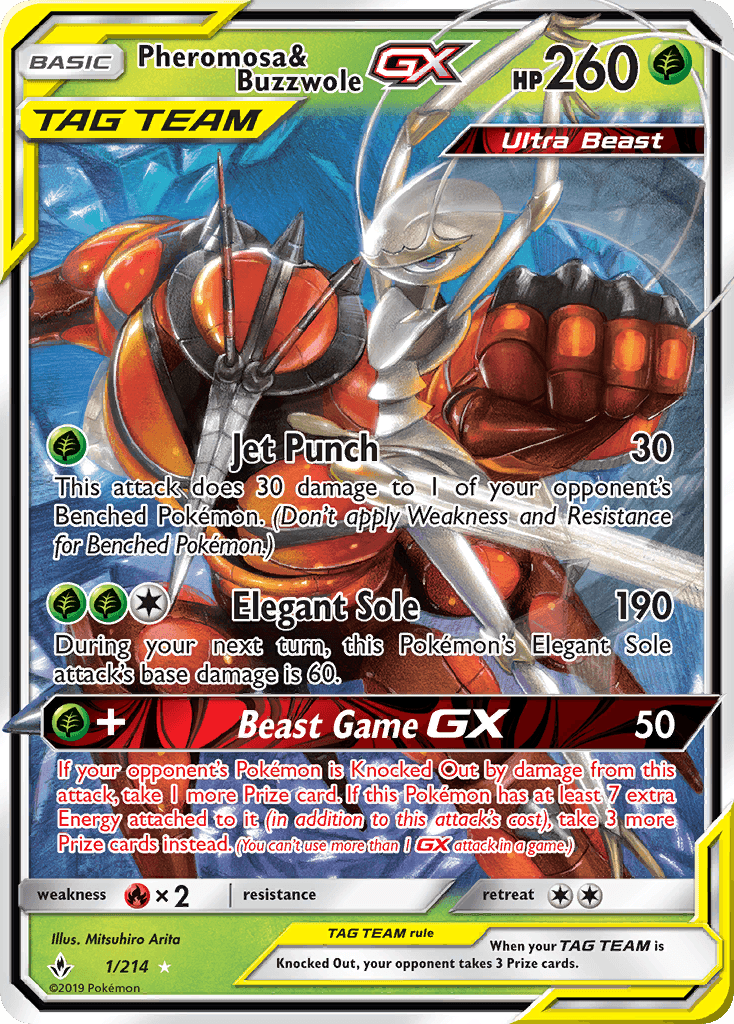 Pheromosa & Buzzwole-GX — Rare Holo GX