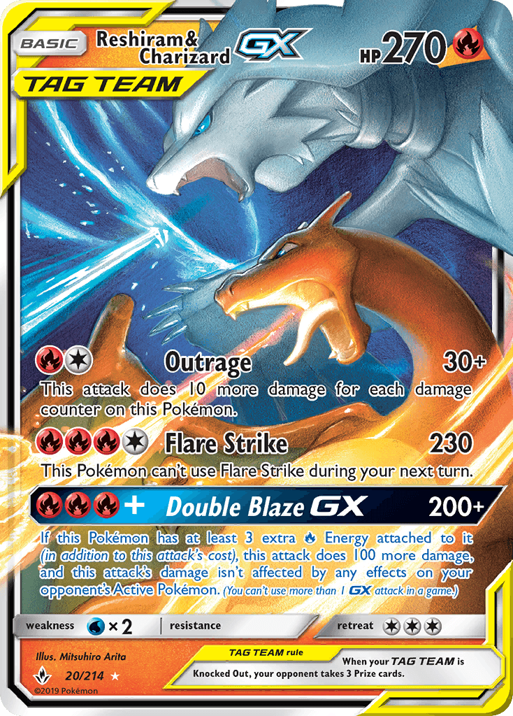 Reshiram & Charizard-GX from Unbroken Bonds