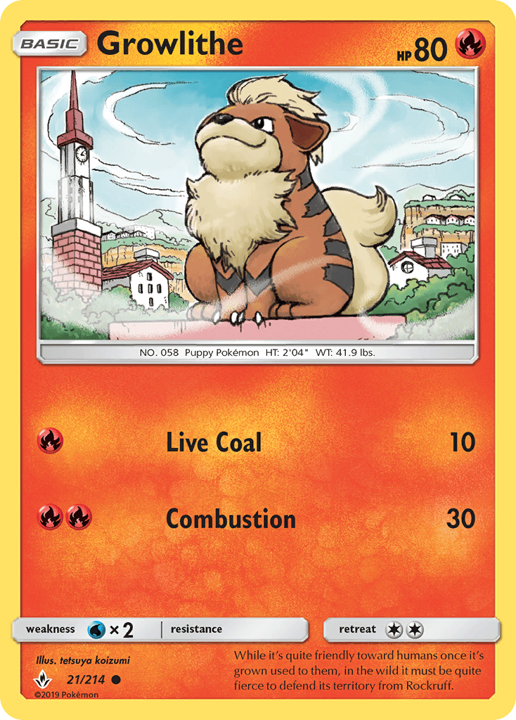 Growlithe Pokémon card