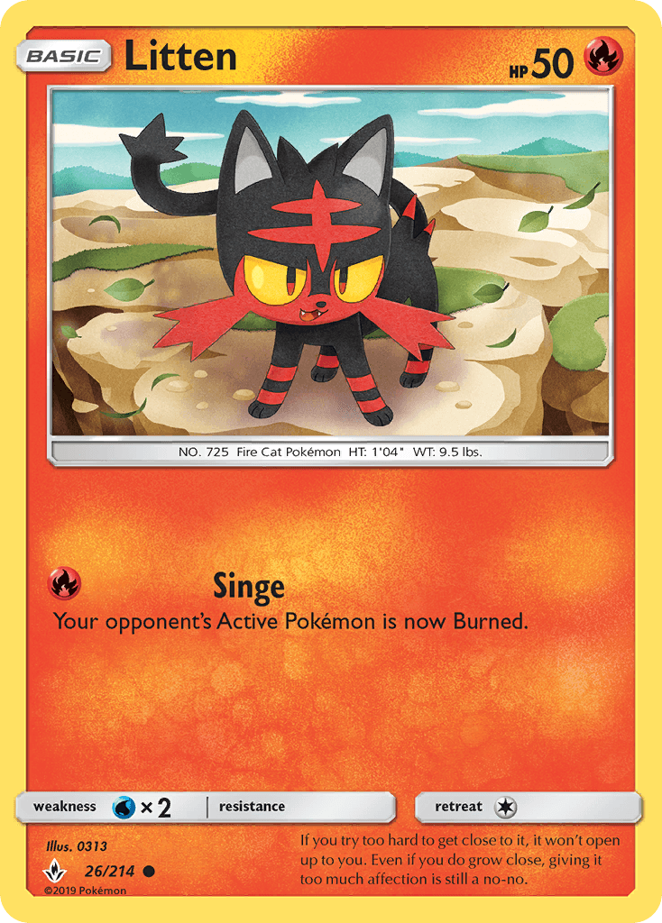 Litten Pokémon card