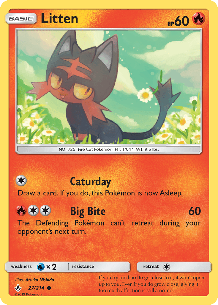 Litten Pokémon card
