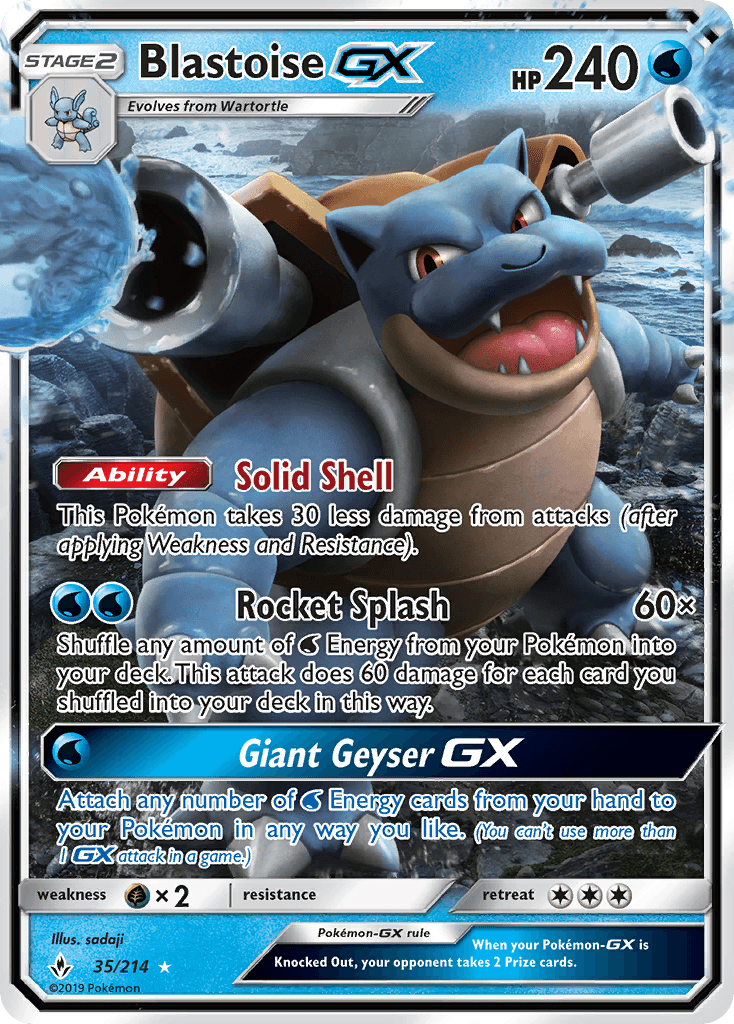 Blastoise-GX from Unbroken Bonds