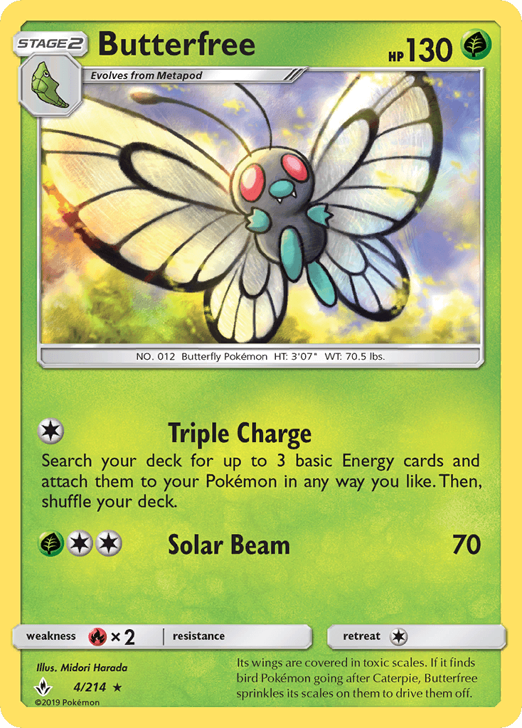 Butterfree Pokémon card