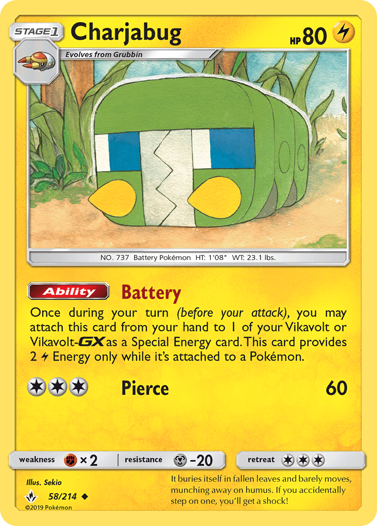 Charjabug Pokémon card