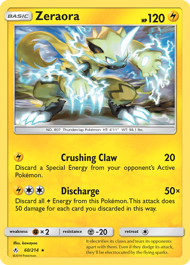 Zeraora Pokémon card