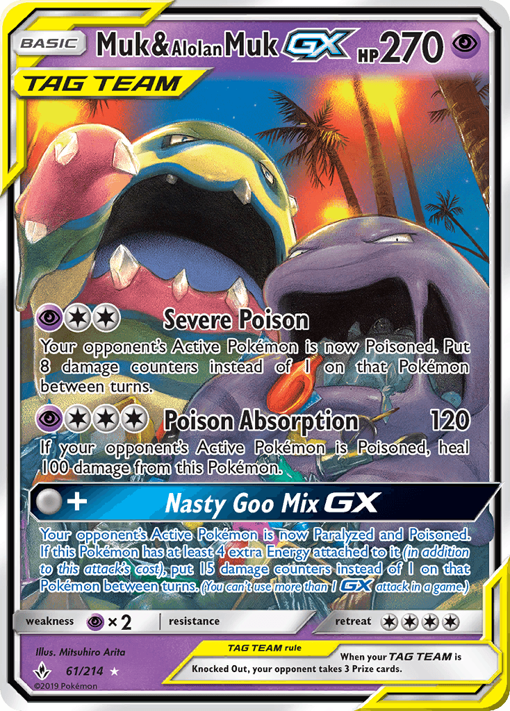 Muk & Alolan Muk-GX — Rare Holo GX