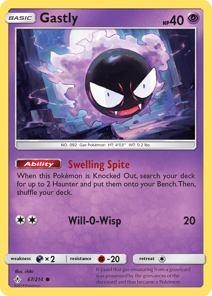 Gastly Pokémon card