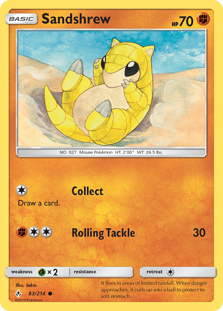 Sandshrew Pokémon card
