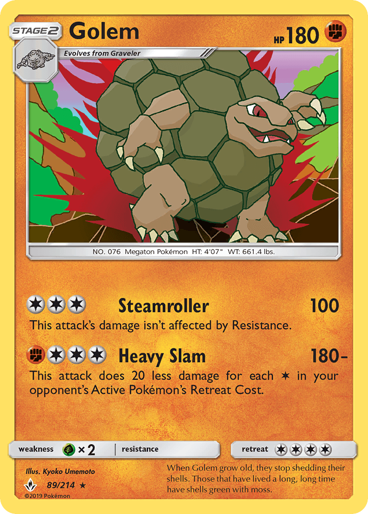 Golem Pokémon card
