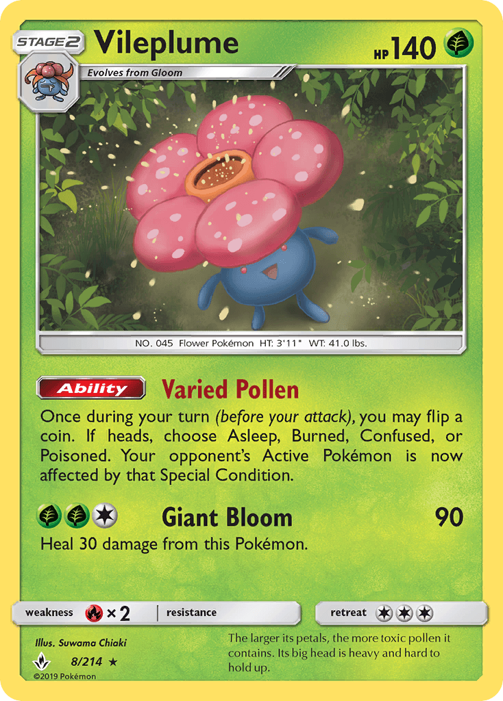 Vileplume Pokémon card