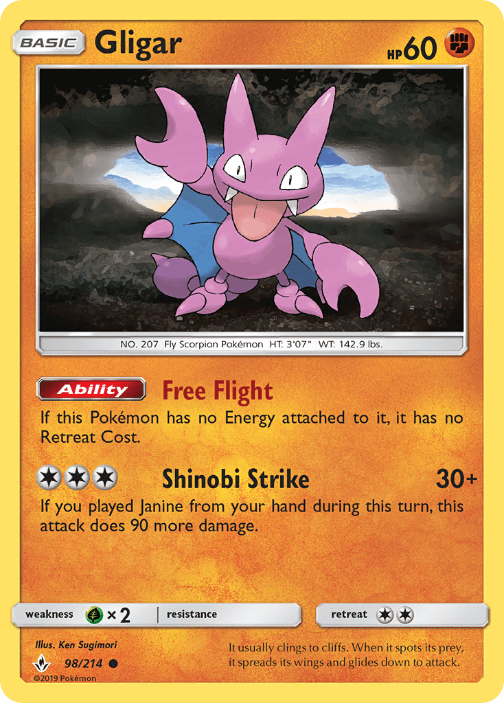 Gligar Pokémon card