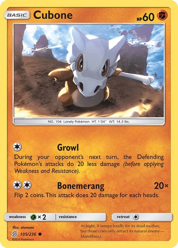 Cubone Pokémon card