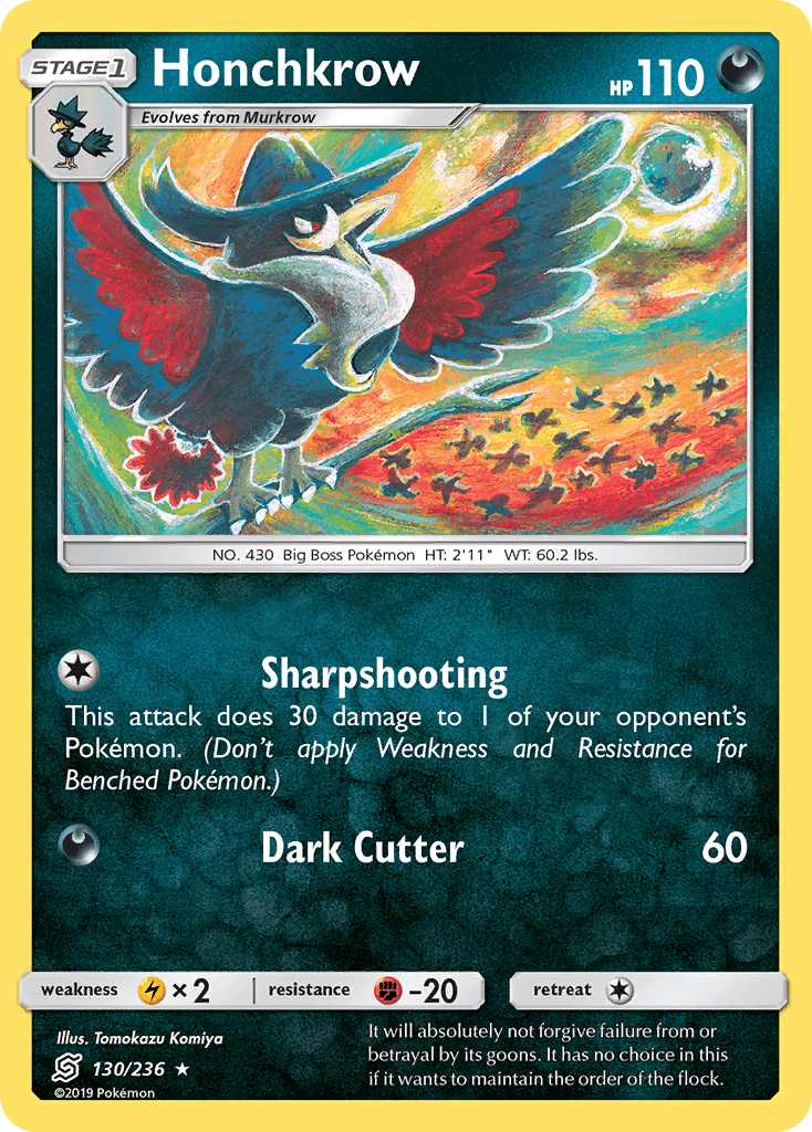 Honchkrow Pokémon card