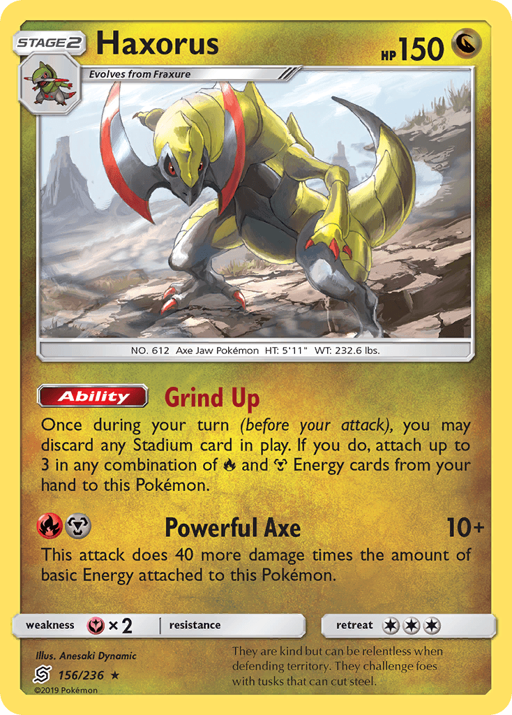 Haxorus Pokémon card