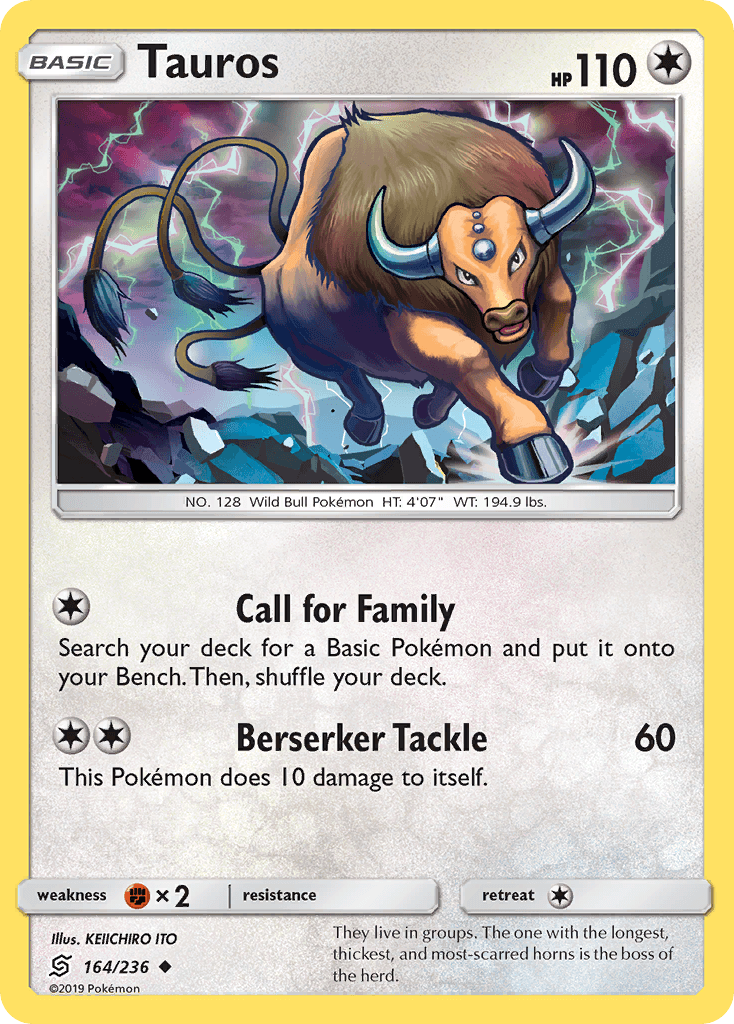Tauros Pokémon card
