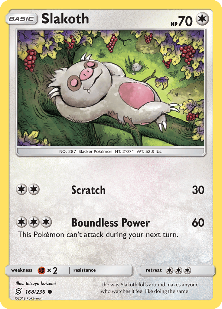 Slakoth Pokémon card