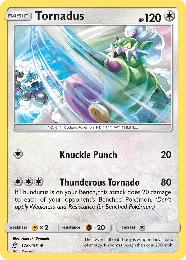Tornadus Pokémon card