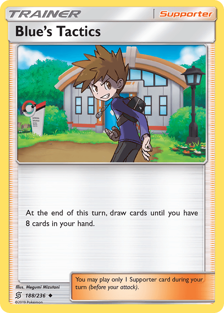 Blue's Tactics Pokémon card