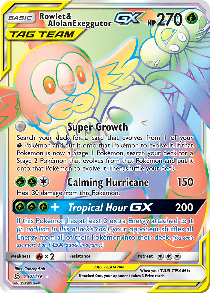 Rowlet & Alolan Exeggutor-GX — Gen 7