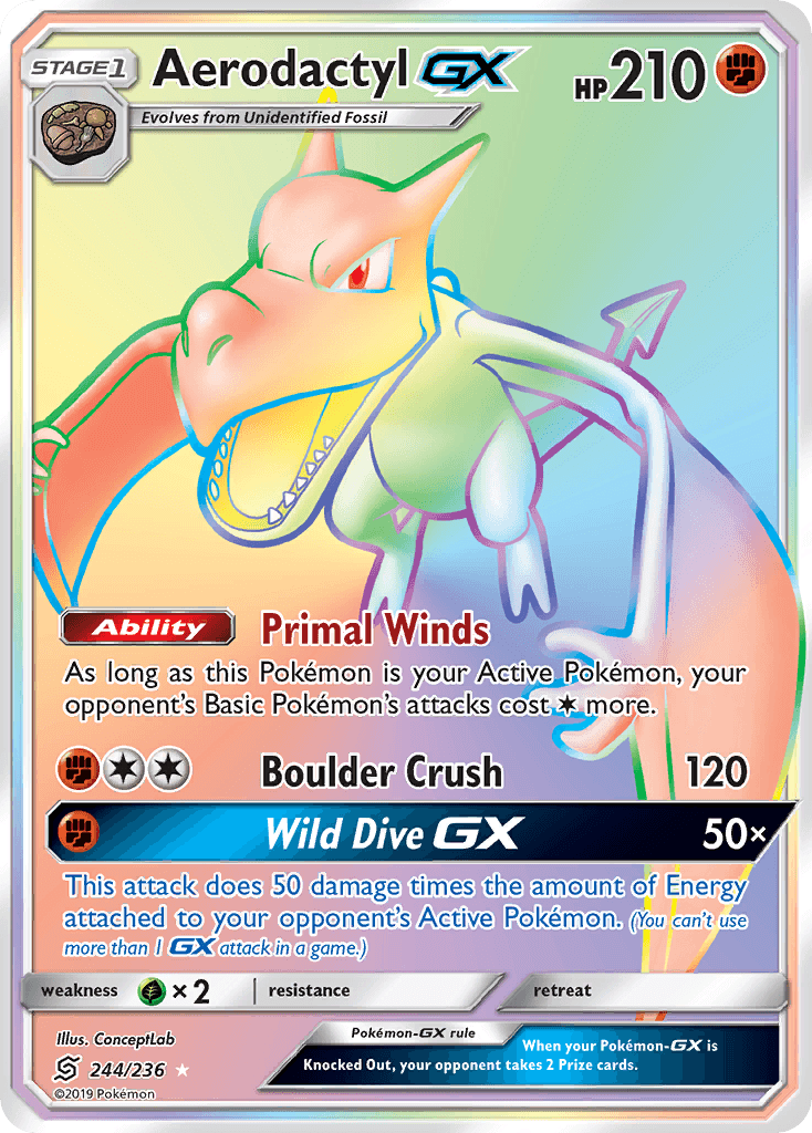 Aerodactyl-GX Pokémon card