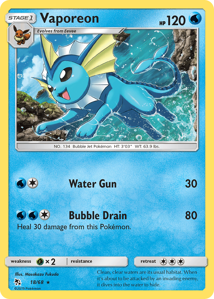 Vaporeon Pokémon card