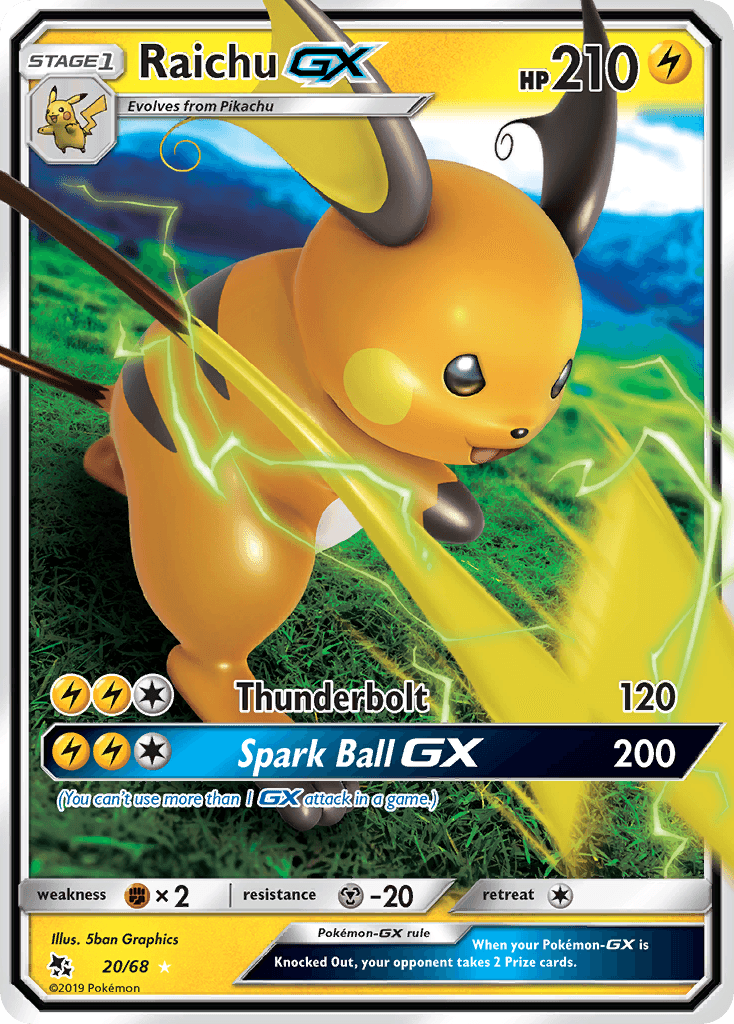 Raichu-GX Pokémon card