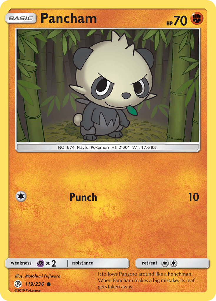 Pancham Pokémon card