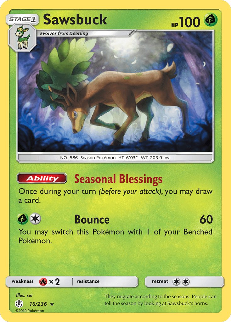 Sawsbuck Pokémon card