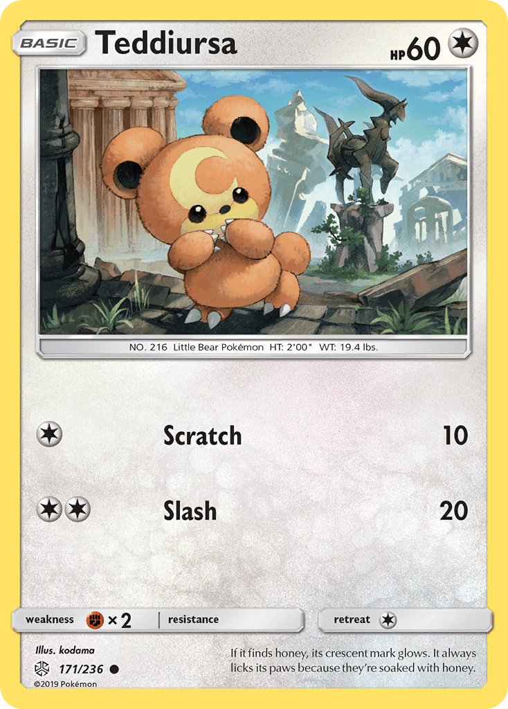 Teddiursa Pokémon card