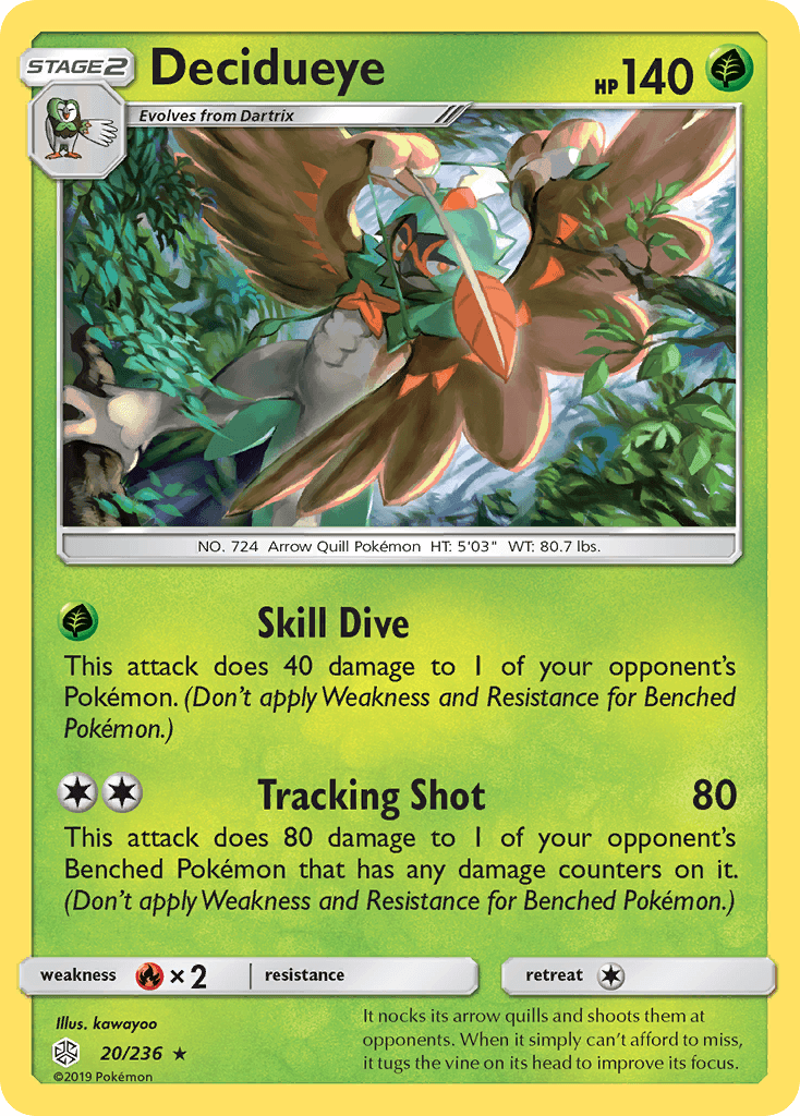 Decidueye Pokémon card