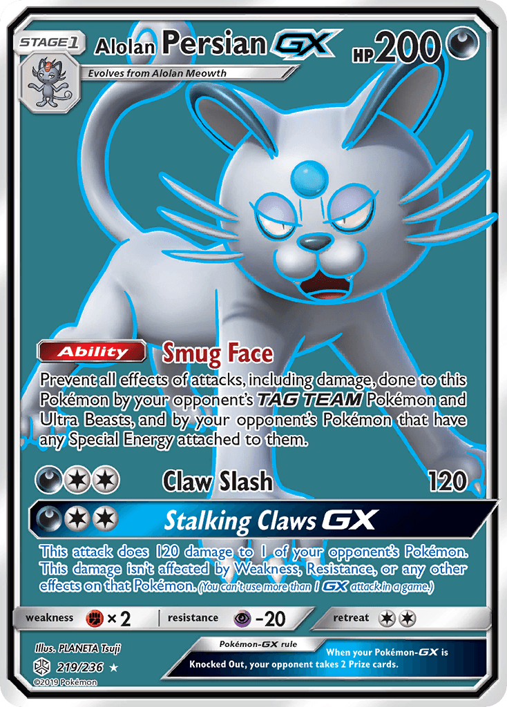 Alolan Persian-GX Pokémon card