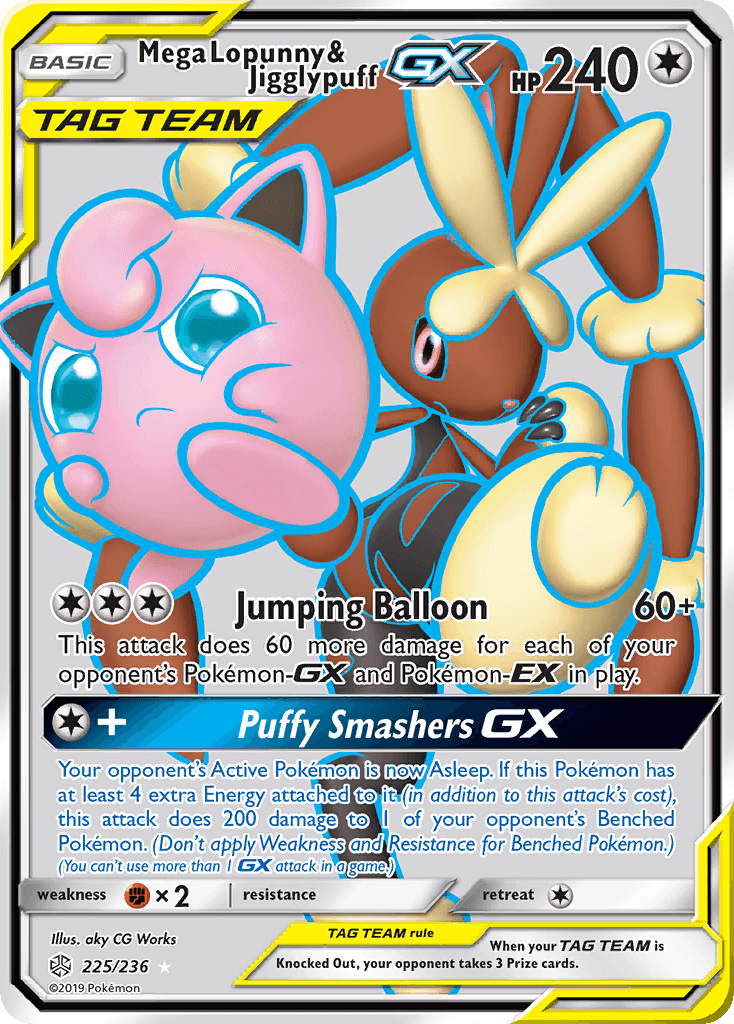 Mega Lopunny & Jigglypuff-GX Pokémon card