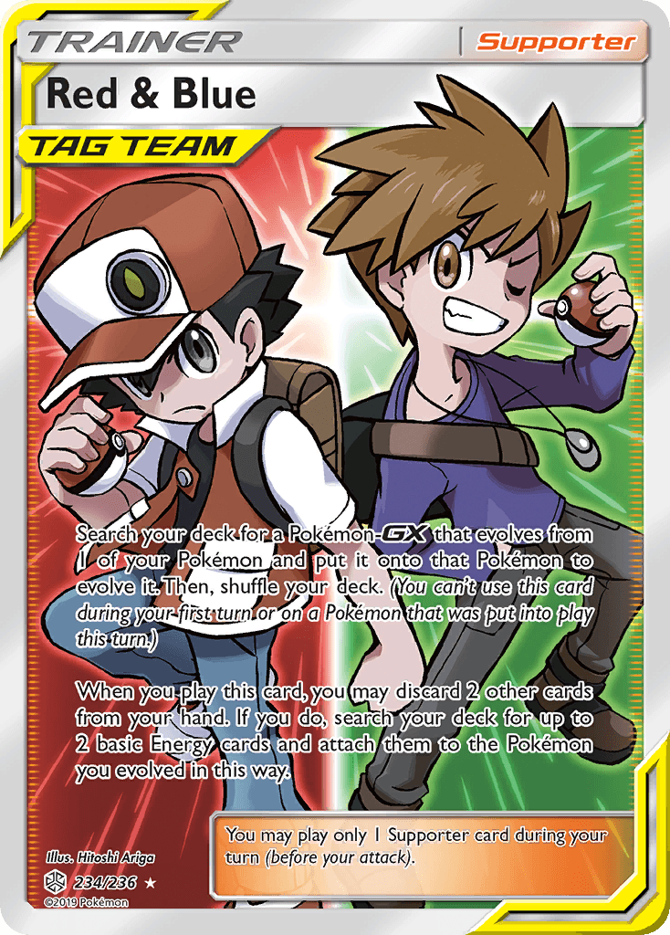 Red & Blue Pokémon card
