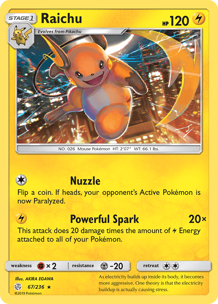 Raichu Pokémon card