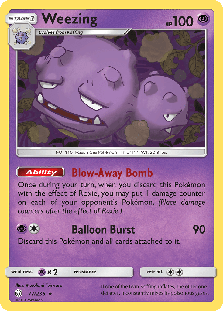 Weezing Pokémon card