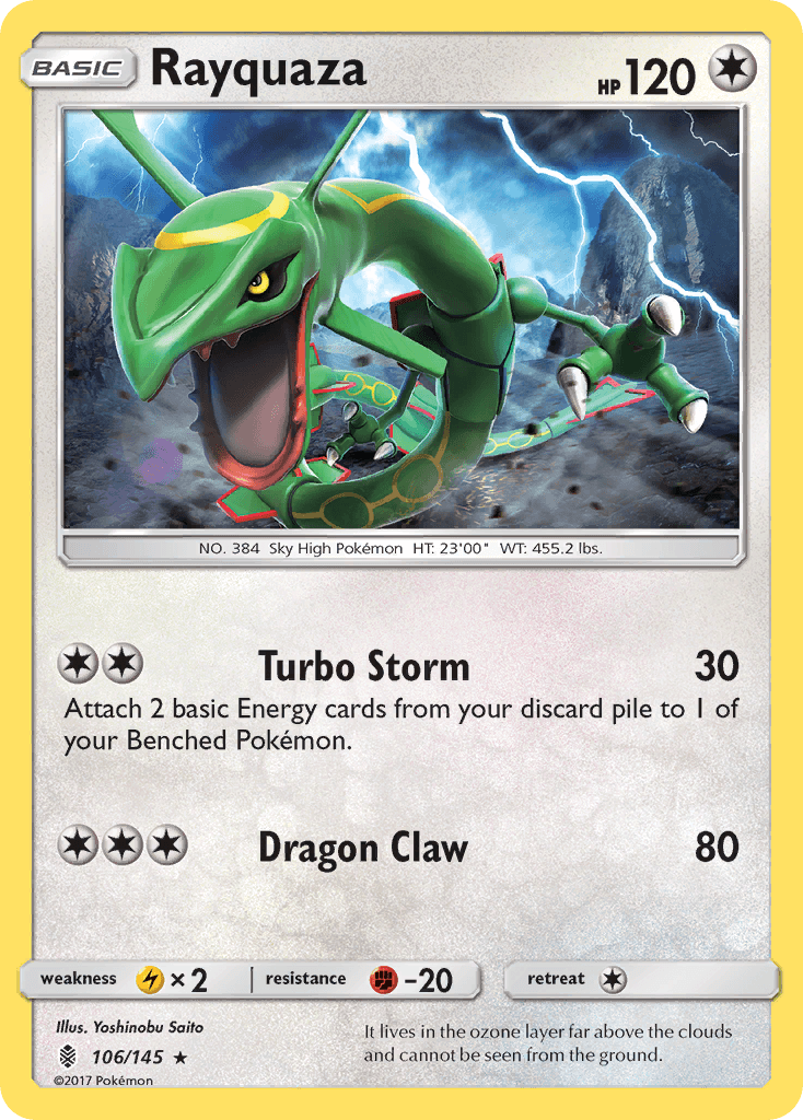 Rayquaza Pokémon card