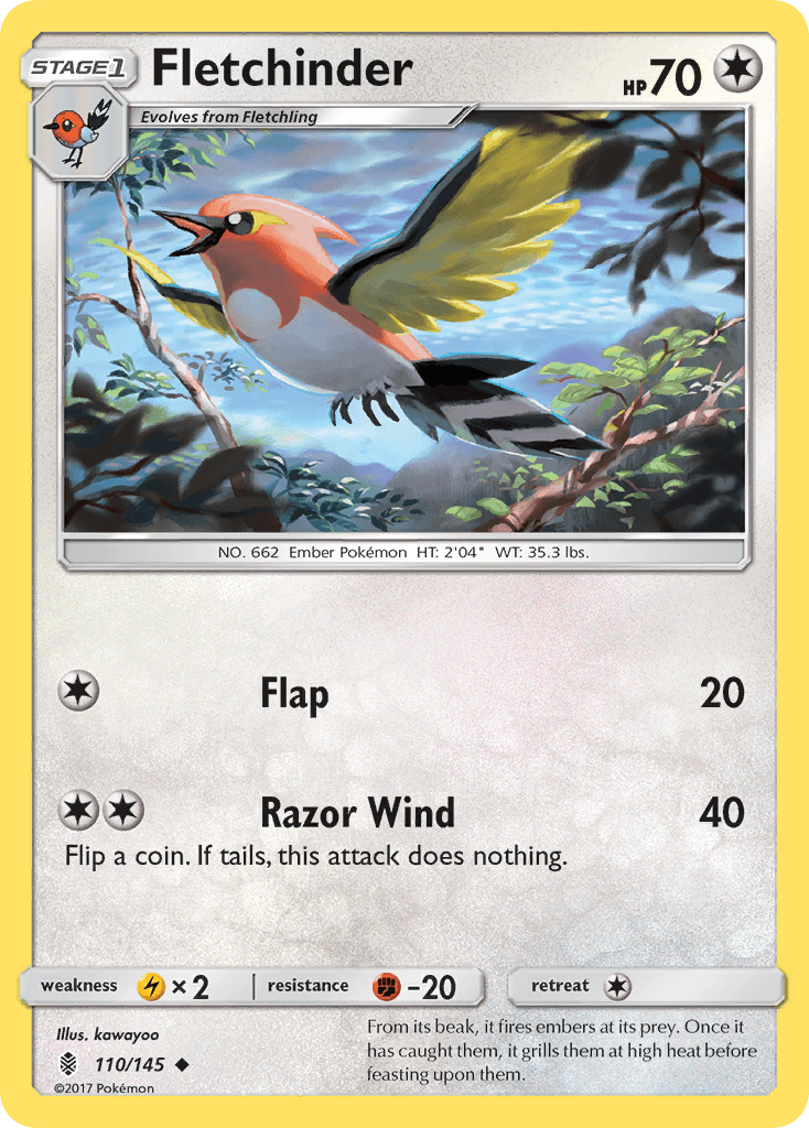 Fletchinder Pokémon card