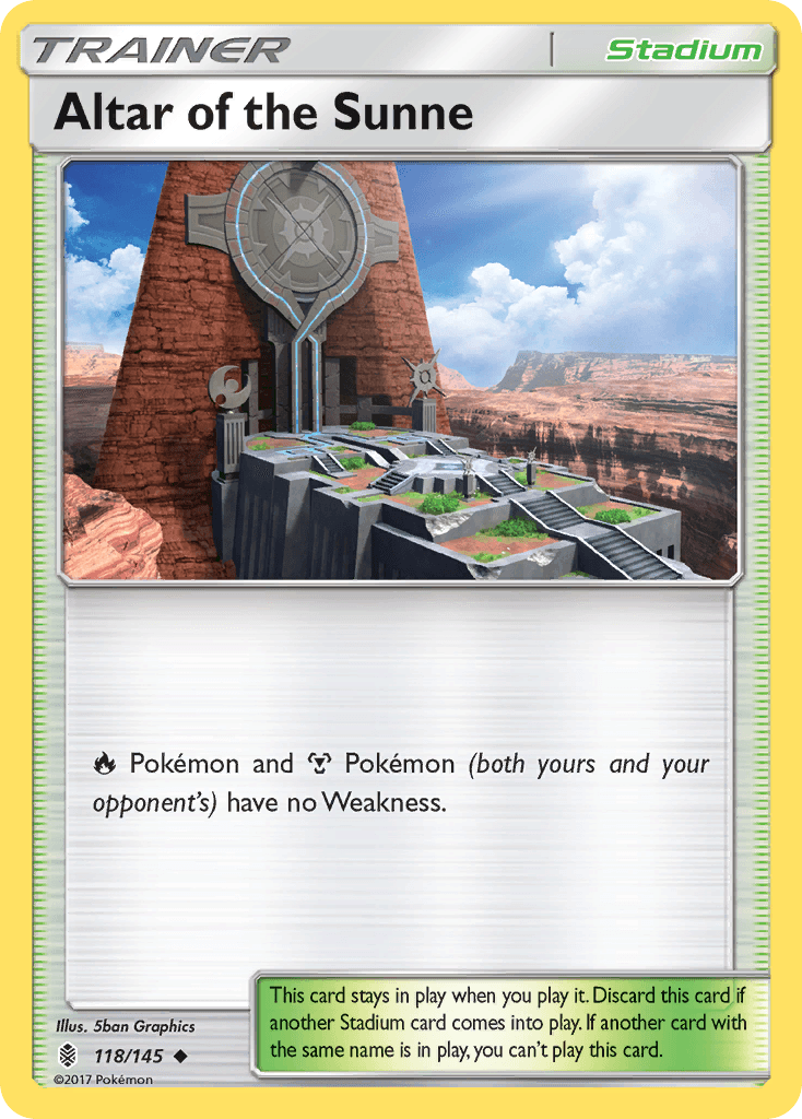 Altar of the Sunne Pokémon card