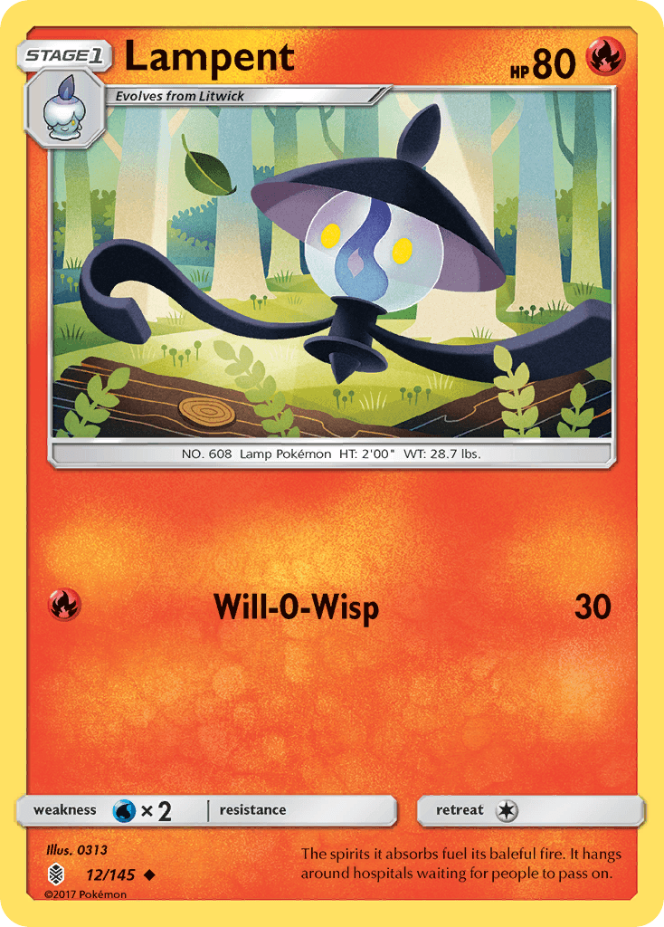 Lampent Pokémon card