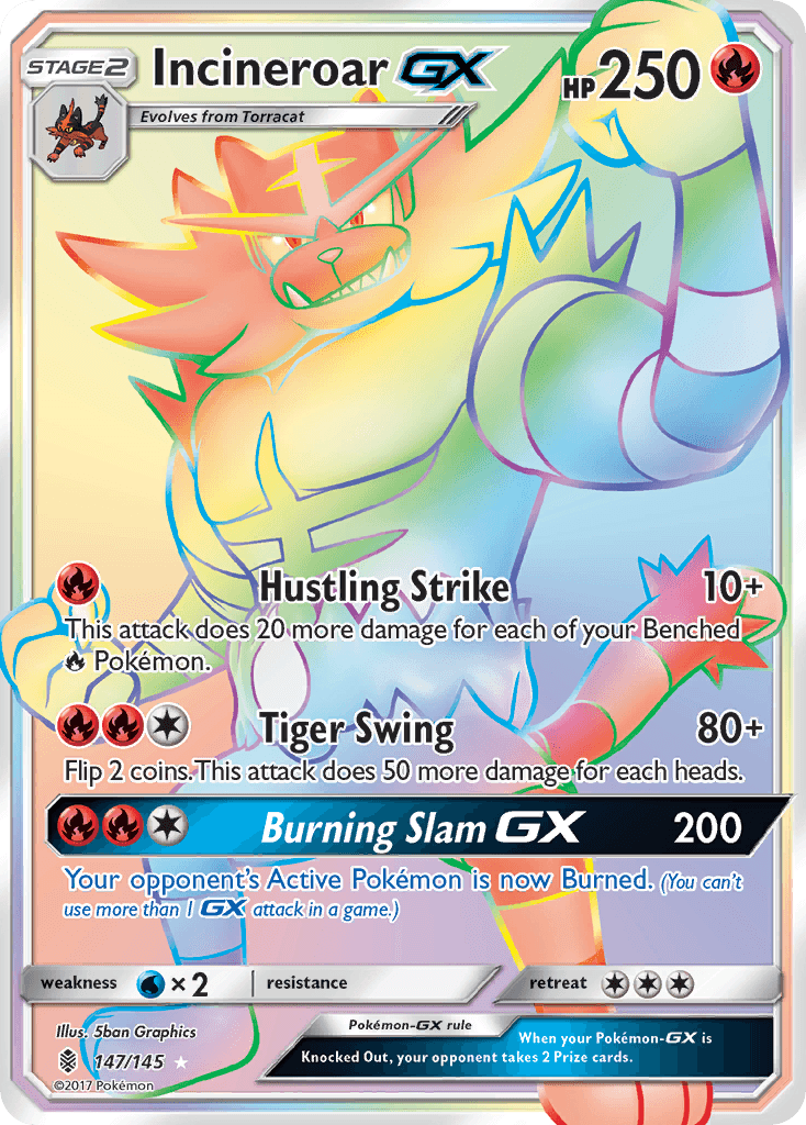 Incineroar-GX Pokémon card
