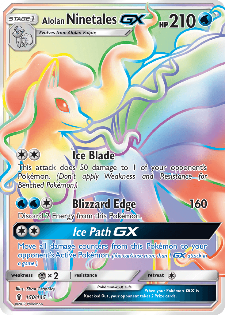 Alolan Ninetales-GX Pokémon card