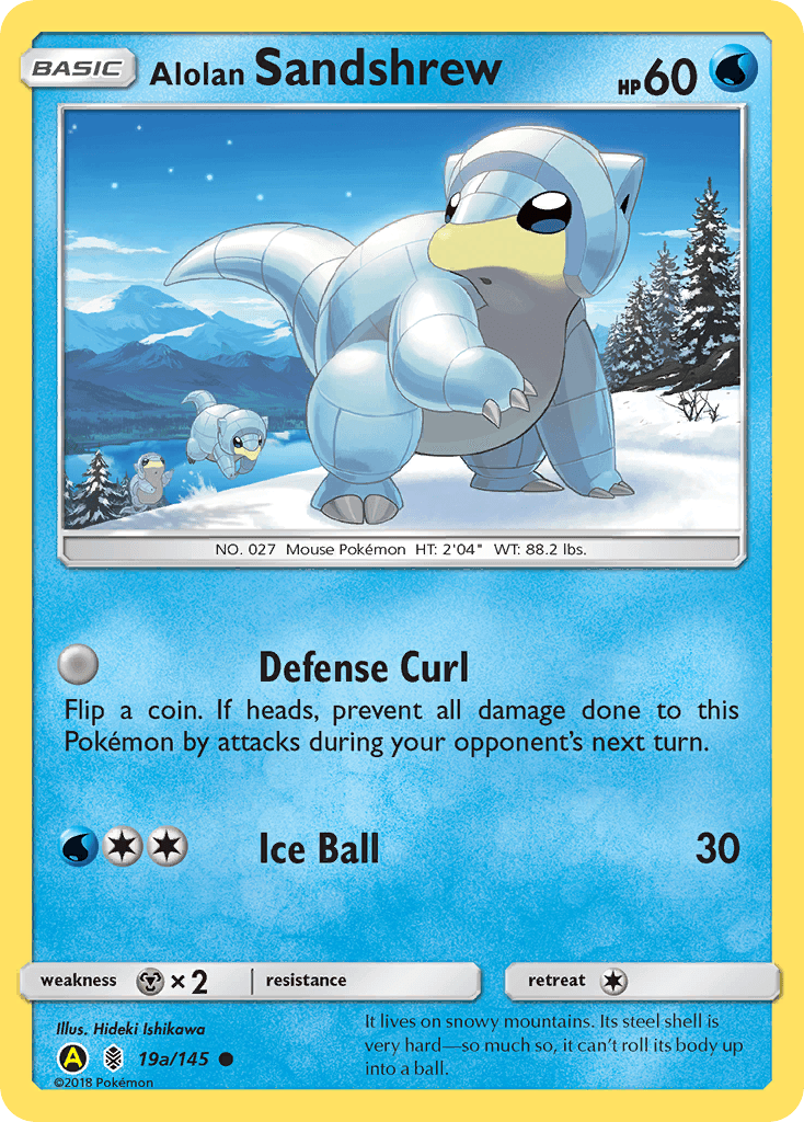 Alolan Sandshrew Pokémon card