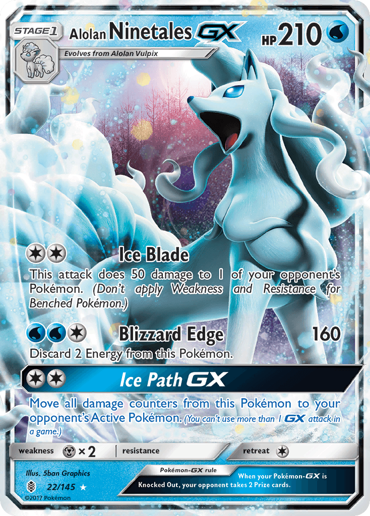 Alolan Ninetales-GX Pokémon card