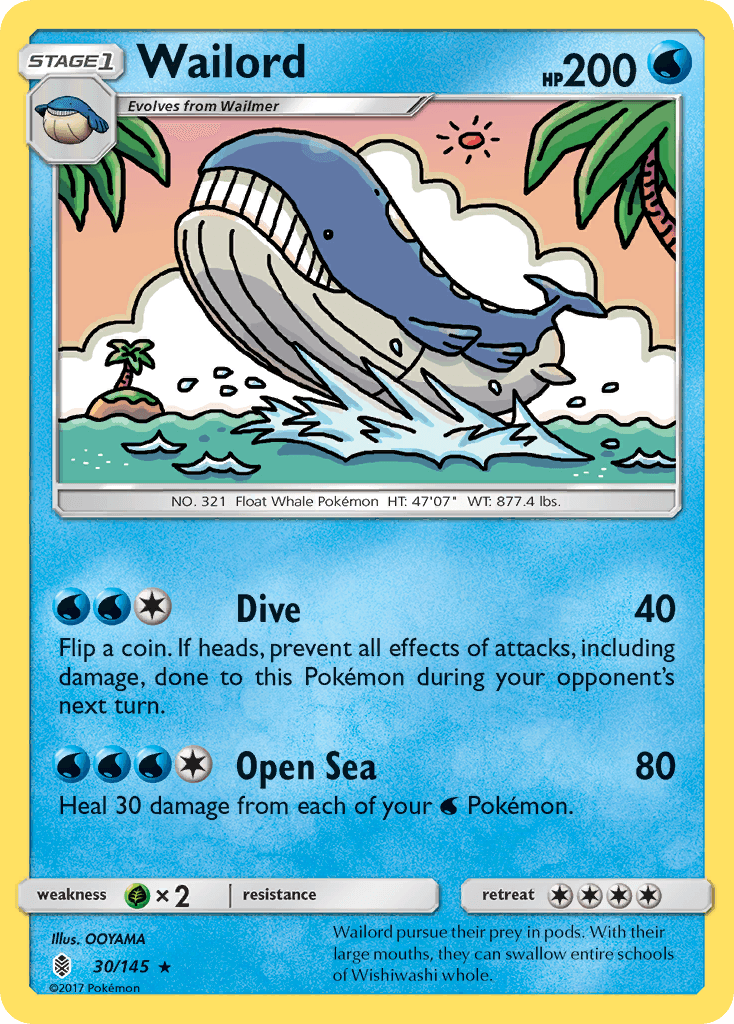 Wailord Pokémon card