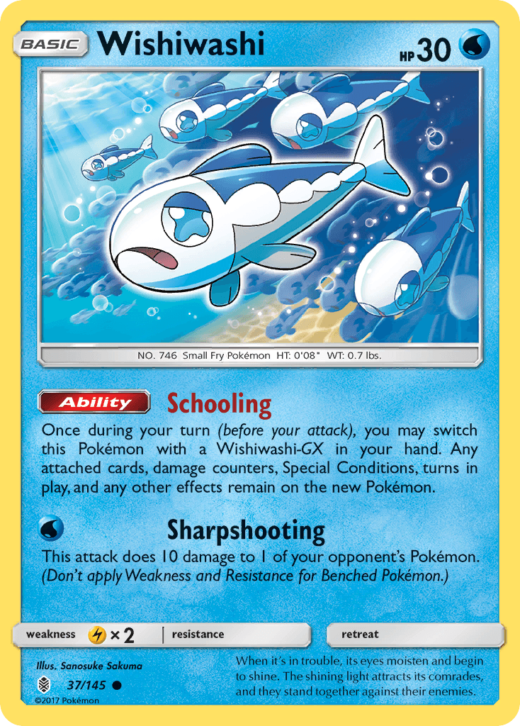 Wishiwashi Pokémon card