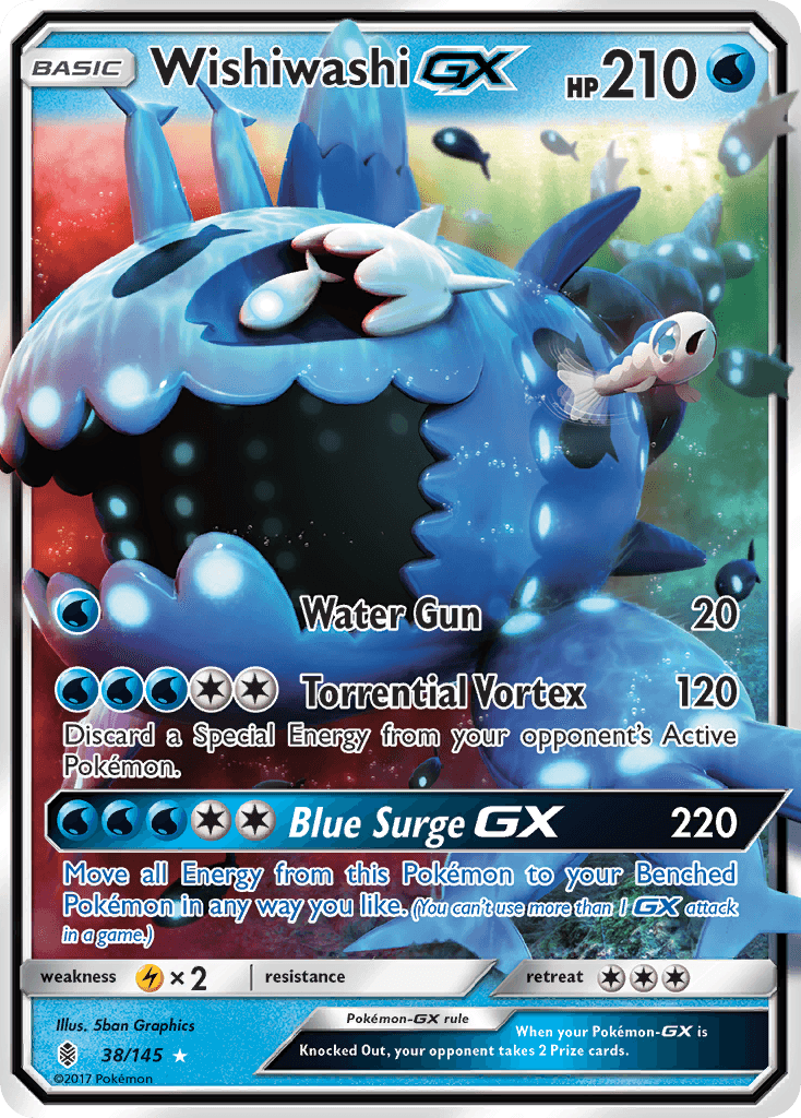 Wishiwashi-GX Pokémon card