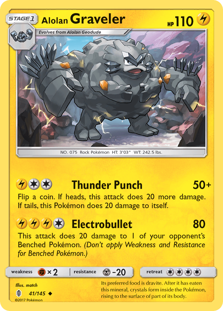 Alolan Graveler Pokémon card