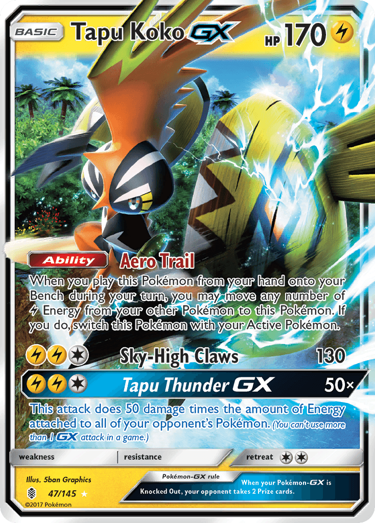 Tapu Koko-GX Pokémon card