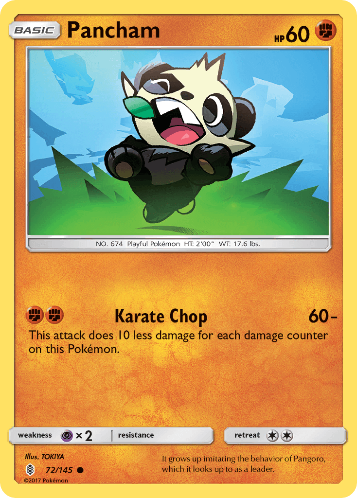 Pancham Pokémon card